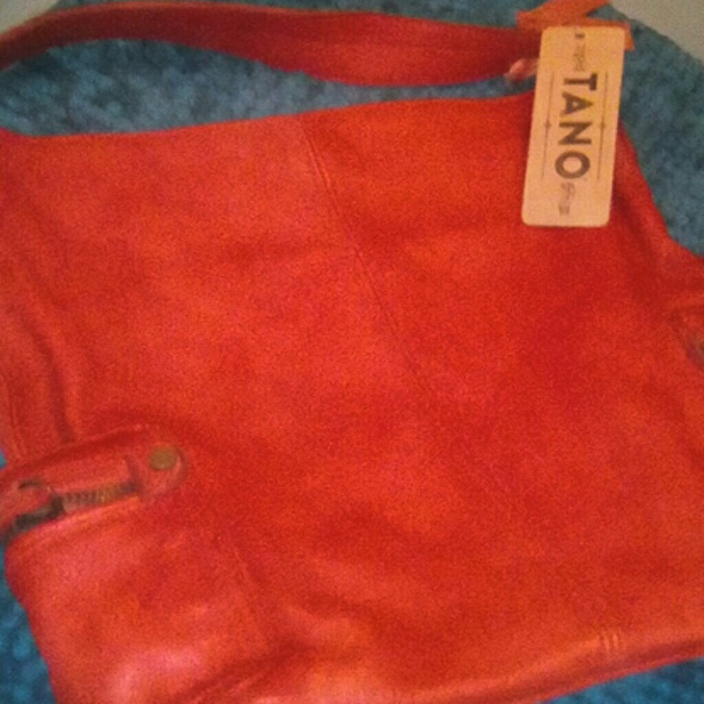 Tano Orange Hobo Bag Sleek Design - Picture 2 of 4